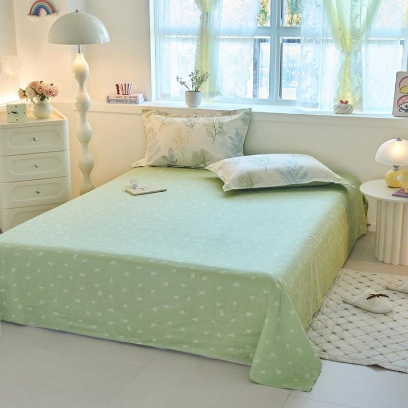 Хлопковая простыня цельная 100 хлопок стеганое одеяло односпальное твил студенческое общежитие односпальное двуспальное домашнее хозяйство чистый хлопок накладка производитель оптом