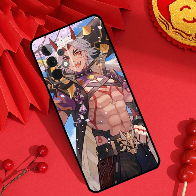 Чехол Genshin Impact Аратаки Итто для Samsung Galaxy M21 M31 M35 M12 M13 M14 M15 M06 M16 M36 M56 M53 M32 M52 M55 M34 M54