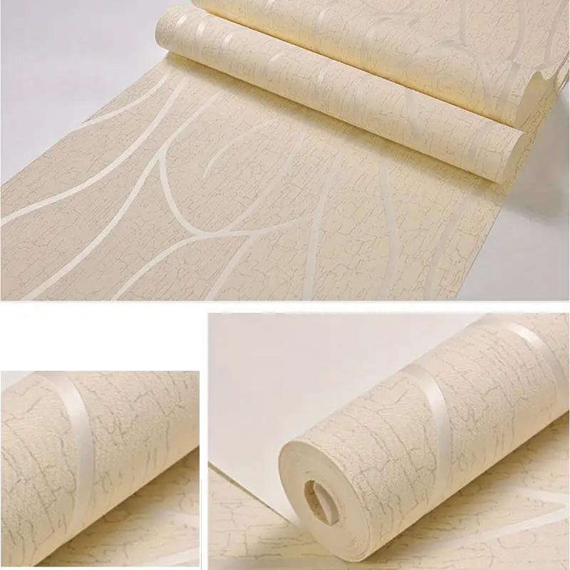 3D Обои Современный Фон для Спальни Влагостойкие Изогнутые Полосы Утолщенные Наклейки на Стену 53см Европейский Стиль Нетканые