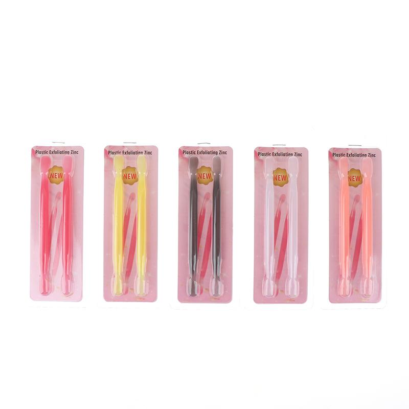 2 шт. Пушер для кутикулы пластиковый двухсторонний многоразовый для маникюра для удаления кутикулы и омертвевшей кожи педикюрные палочки инструмент для чистки и ухода за ногтями для нейл-арта