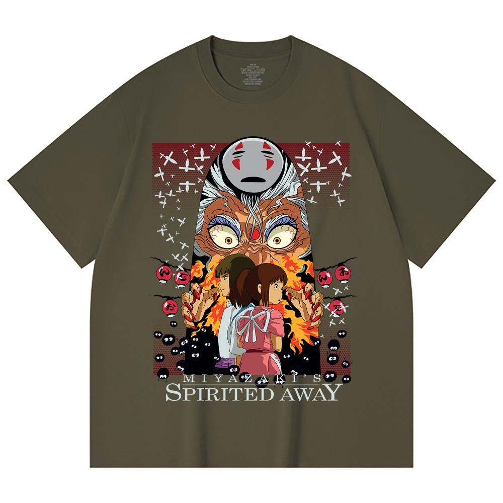 230 Gsm 100% Cotton Ghibli V1 Spirited Away Print Unisex Heavy Cotton T Shirt