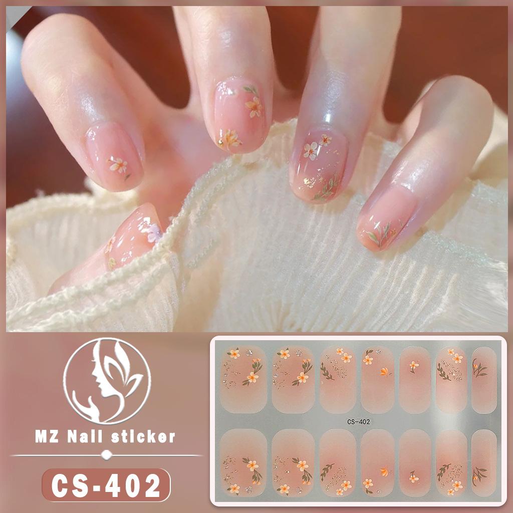 CS Waterproof No-Cure Gel Nail Wraps, Full Cover Chinese Style Panda Pattern Nail Stickers, Nail Patch Films