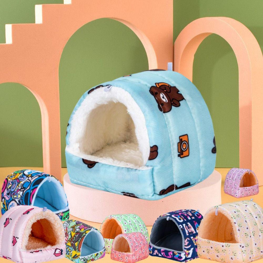 Hanging Hamster Warm Nest Cotton/Canvas Hamster Hammock Cute Hamster House  Winter