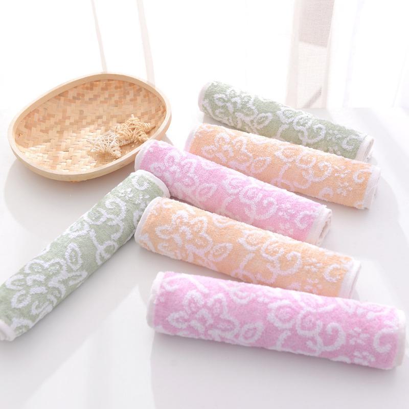 Bamboo Fiber Random Flower No-twist Baby and Children's Towel Soft and AbsorbentHousehold Facial Wash Towel, Face Towel, Small Towel