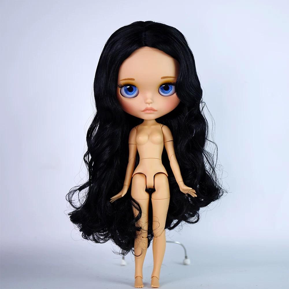 Кукла ICY DBS Blyth 30 см, смуглая кожа, матовое лицо, блестящее лицо, надутые губы, 19 шарниров, тело куклы, кукла для макияжа своими руками, костюм, подарок для девочек, игрушка