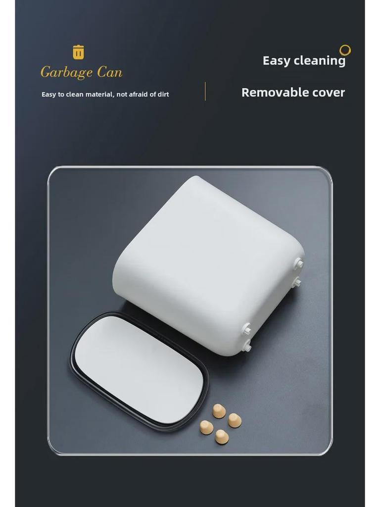 Compact Press-Top Trash Can for Bathroom, Bedroom, or Kitchen