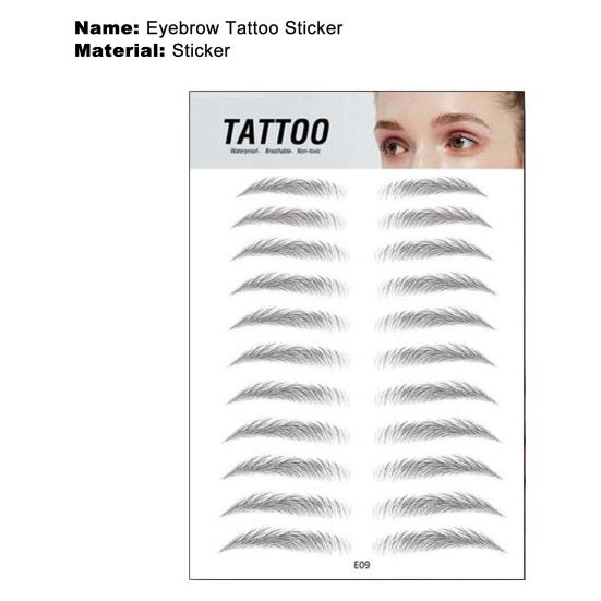 Eyebrow Sticker Waterproof Hair-Like 3D Long Lasting Eyebrows Tattoo Makeup Patches