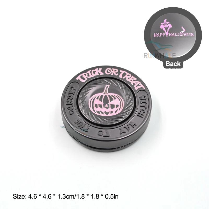 Devil Pumpkin Metal EDC Fidget Toy Magnetic Touch Coin EDC Adult Autism Sensory Toys Hand Cranked Adult Gift Restless Toys