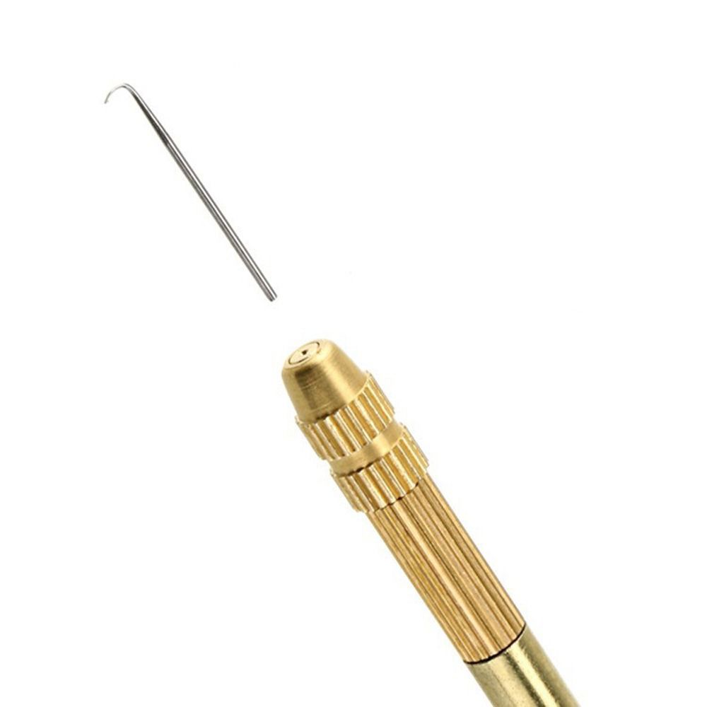 5pcs/set Golden Ventilating Needles Copper Handle Wig Making Kit Lace Wig Needles  Beginners