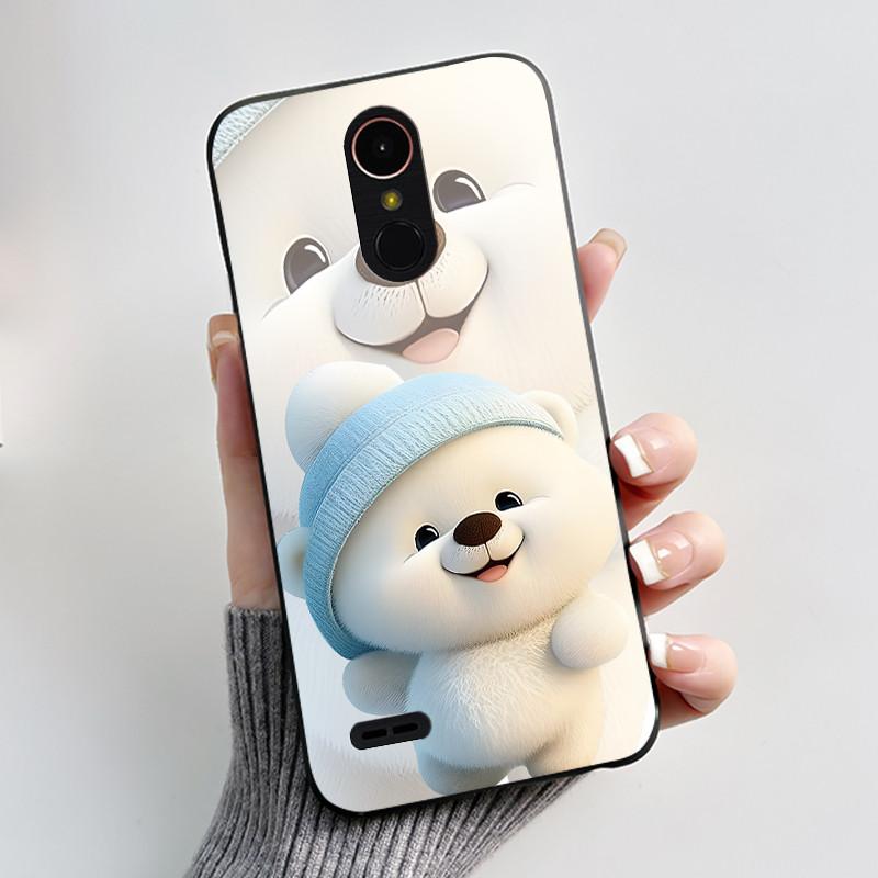 Чехол для LG K10 2017 M250N X400 Милый Заяц с Сердечками Мультяшный Мягкий ТПУ Силикон Ультратонкий Тонкий Задняя Крышка Для LG K10 2018 Чехол для Телефона