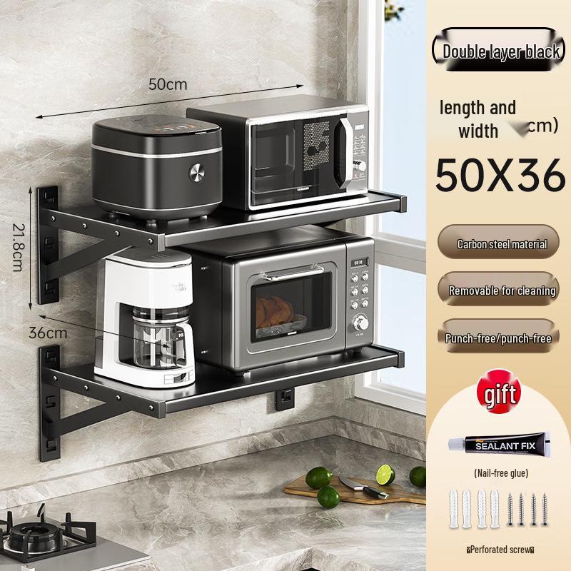 Wall-mounted Kitchen Microwave Oven Shelf