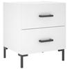 Nightstand White 40 x 35 x 47.5 cm Particleboard