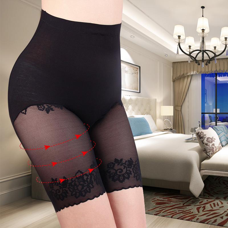 Safety Shorts For Women Summer Plus Size 5XL Solid Color High Waist Boxers Panties Sexy Lace Anti Chafing Pants