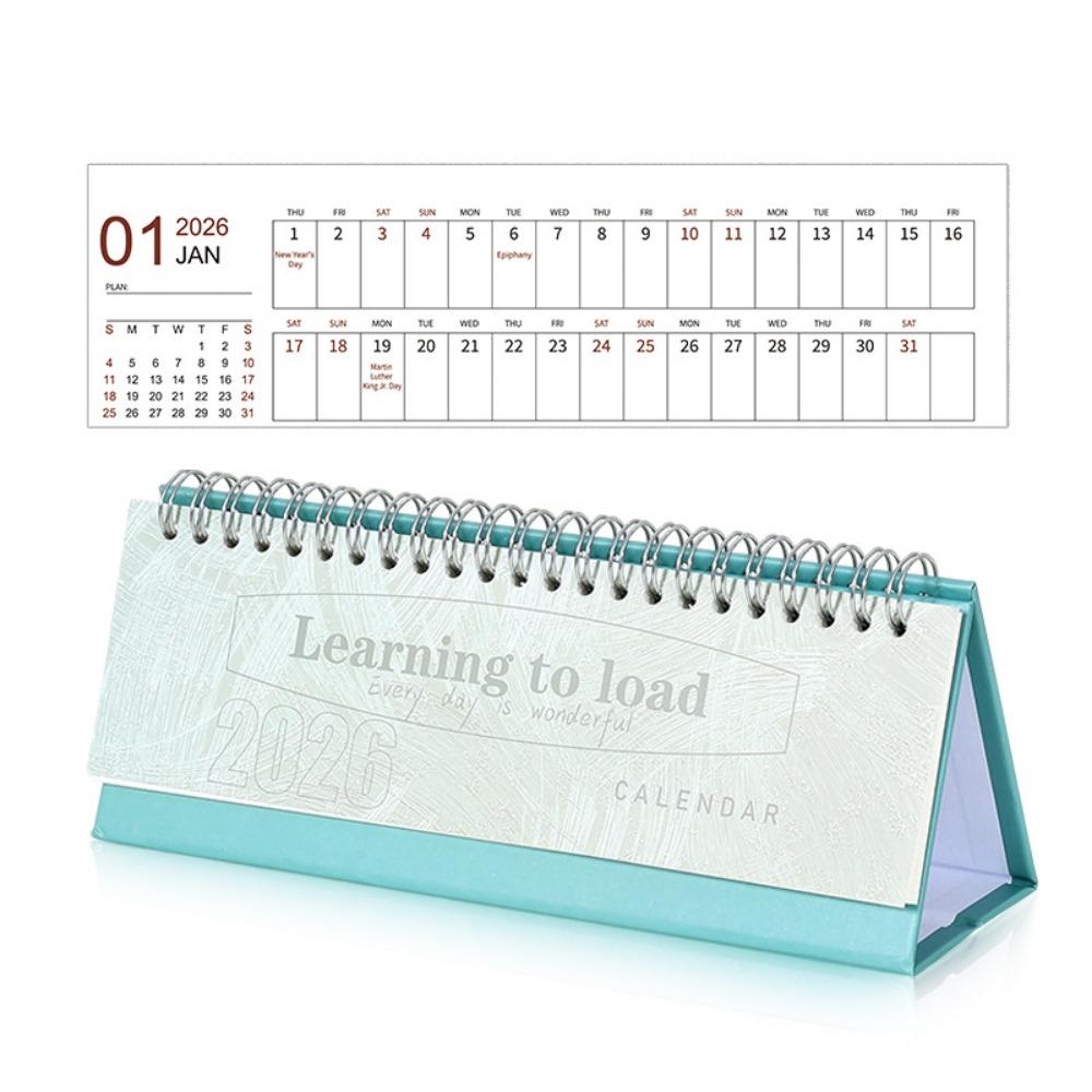 Simple Style Monthly Planner Portable Size Desktop Display Check In Notebook Home Office