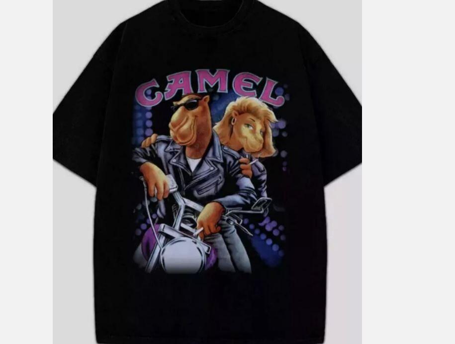 26 Joe Camel T-Shirt Joe Camel Motorcycle Vintage Custom Graphic Tee black Unisex T-Shirt