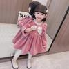 "Girls' Long-Sleeve Princess Dress - Autumn/Winter 2024 Collection for Small & Medium-Sized Children"