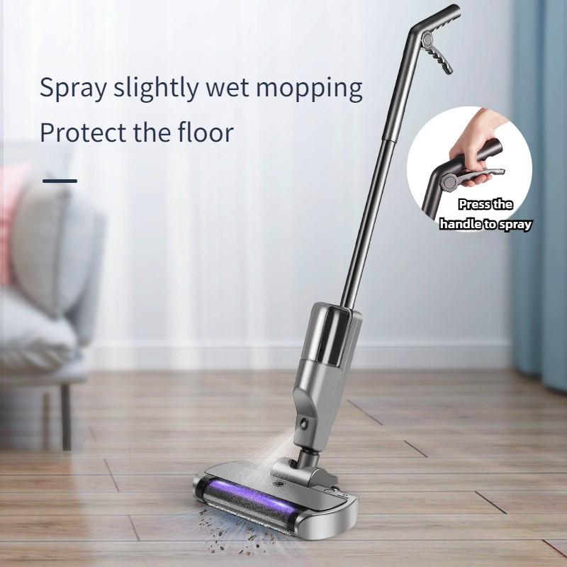 Интеллектуальная беспроводная электрическая швабра для подметания и мытья полов, встроенная швабра для мытья полов, портативная вращающаяся швабра