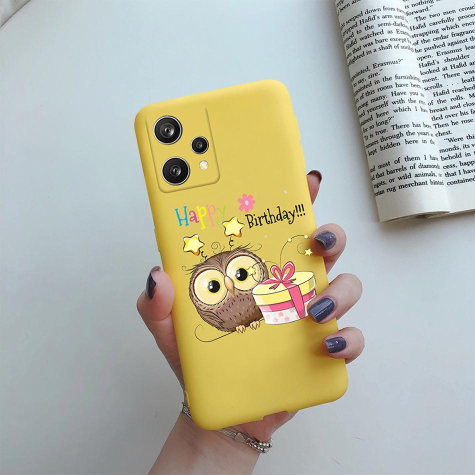 Чехол для Realme 9 4G 9 Pro Plus Милая Девочка Цветок Задняя Крышка Мягкий Силикон Матовый Защитный Funda Для OPPO Realme 9 Pro+ 5G Чехлы