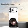 Смешная Обезьяна М-Мемы Чехол для Телефона Для iPhone 17,16,15,14,13,12,11 Plus,Pro Max,XS,Мягкий Силиконовый Черный Чехол
