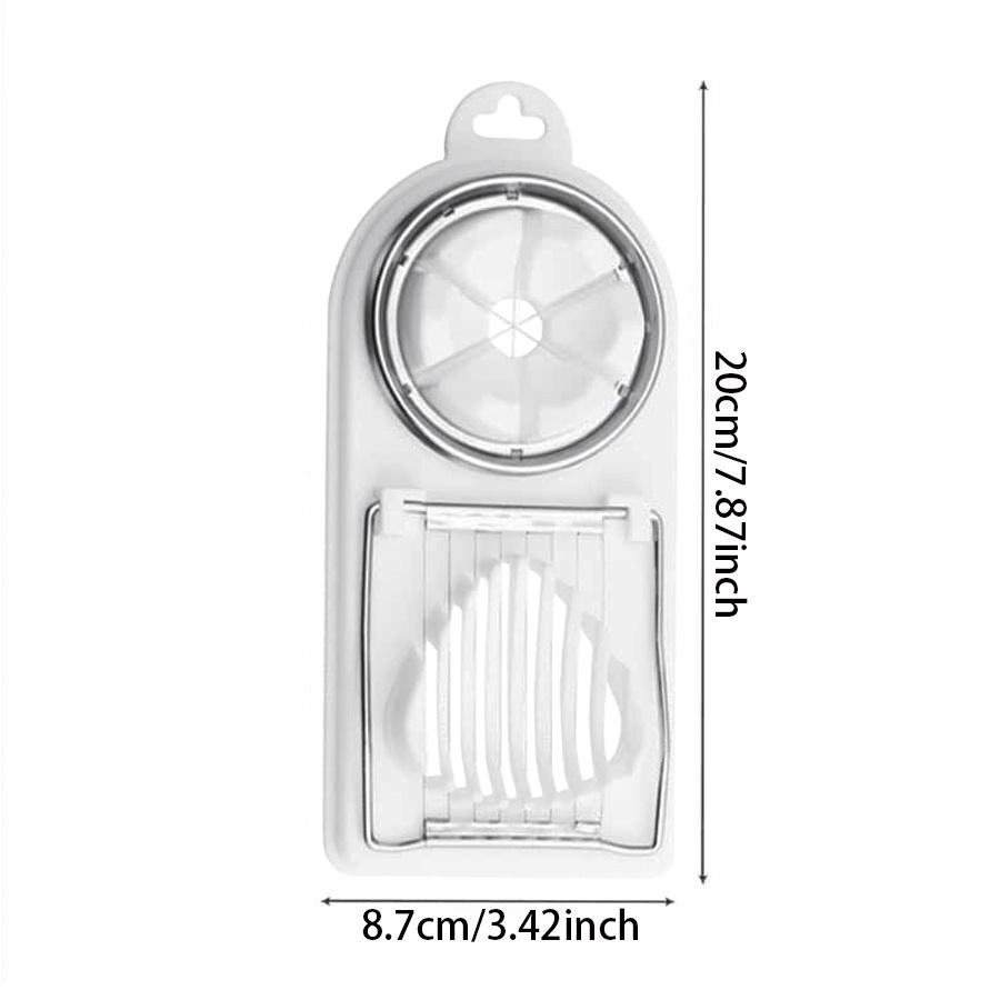 Многофункциональная яйцерезка с основанием из полипропилена, 2-в-1, яйцерезка из нержавеющей стали для подвешивания высококачественных кухонных принадлежностей