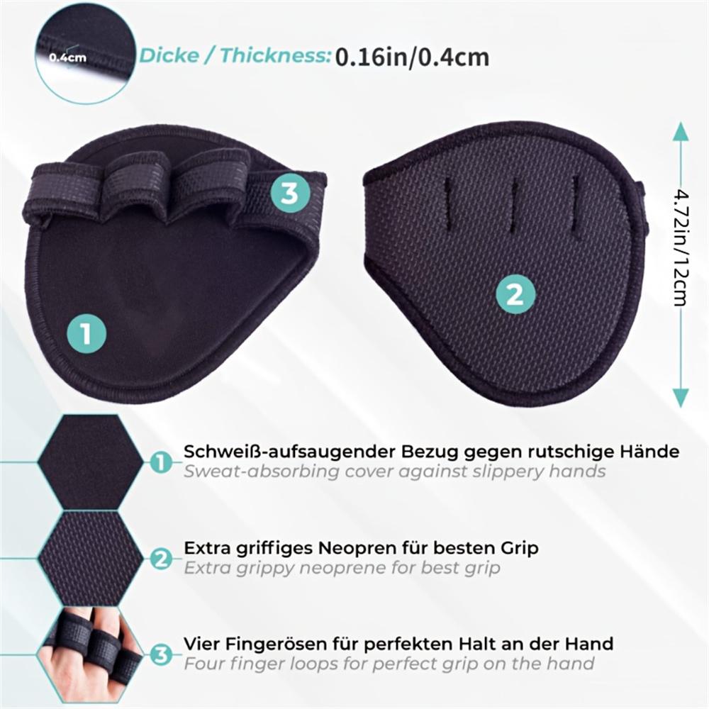 Hand Palm Protector Gym Fitness Gloves Half Finger Lifting Palm Dumbbell Grips Pads Weightlifting Training Glove Gym Workout