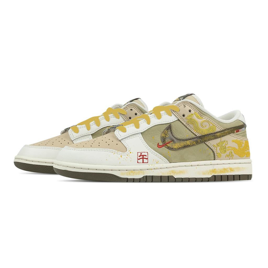 Nike Кроссовки для скейтборда Dunk Candle Song, Heart Box Низкие Мужские Бежевый Коричневый IQ1118-220(Команда773--)