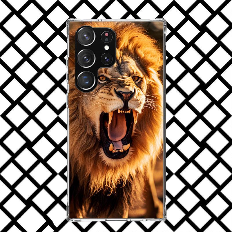 Lion Male Cub King Phone Case for Samsung Galaxy S26 S25 Edge S24 S23 Ultra S22 Plus S21 FE S20 + Soft Cover Print Fundas Galaxy
