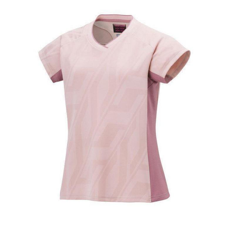 Womens Gradient Vertical Stripe Badminton Set Short Sleeve Top Skort Cool Mint Green Sportswear