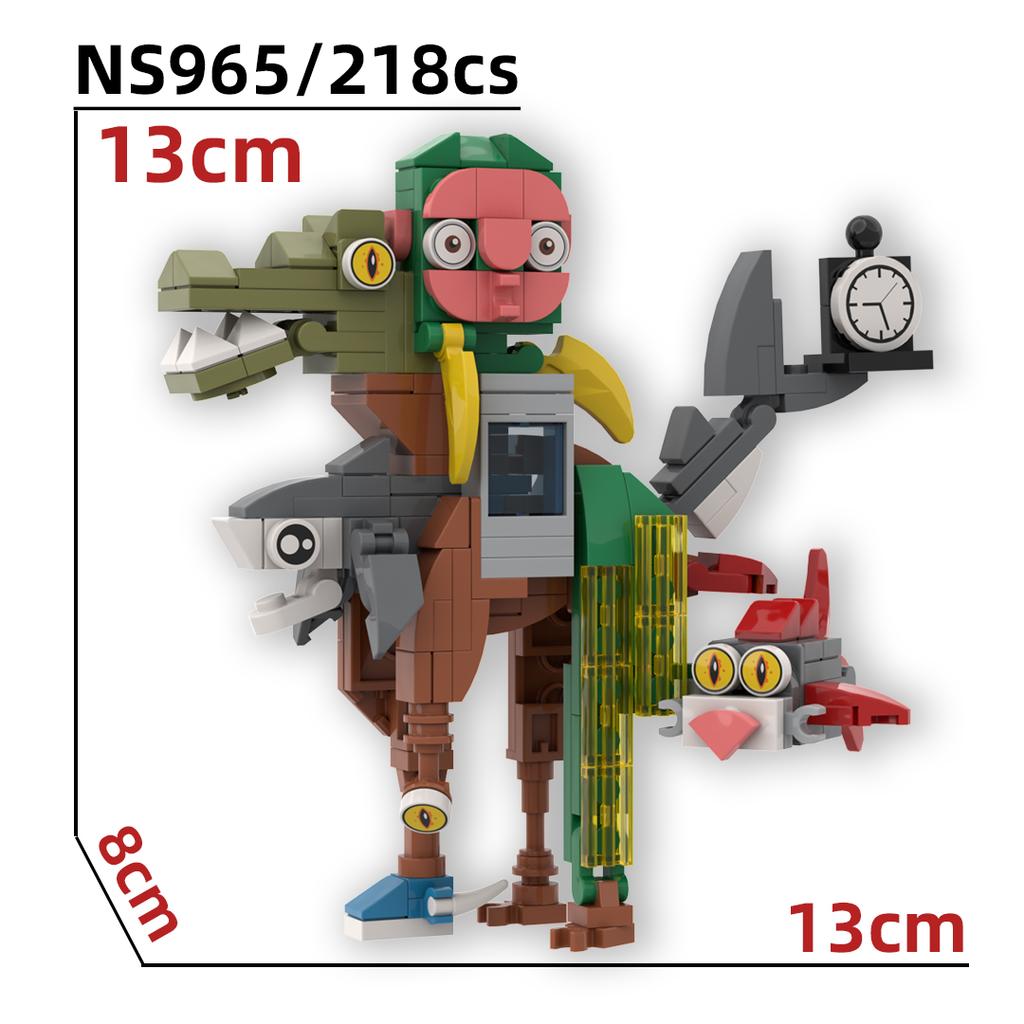 MOC Итальянские Мозголомные Кирпичики Tung Tung Sahur Фигурки Tralalero Tralala Строительные Блоки Игрушка для Детей Подарки на День Рождения