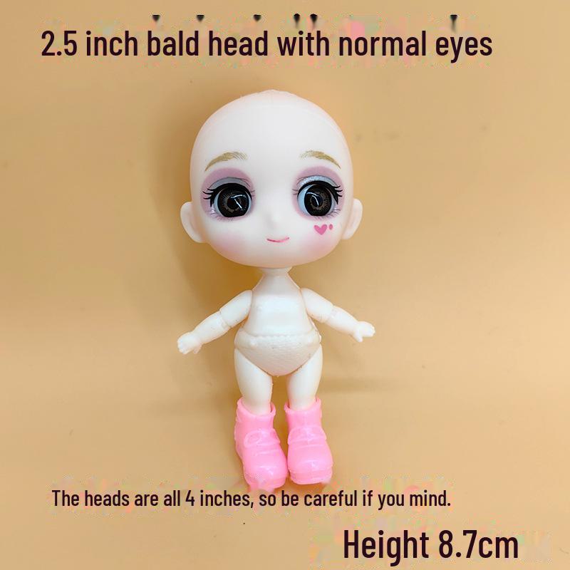 3-Inch BJD Doll with 6.3cm Body, Realistic Hands, Handmade Makeup & Princess Accessories