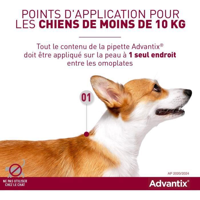 ADVANTIX Dog Antiparasitic Solution Small Breed 4 To 10kg 4 Pipettes