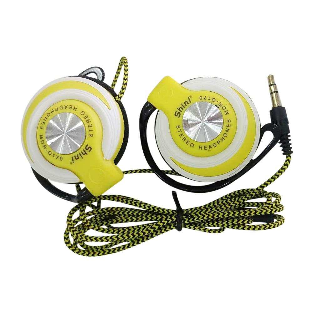 3.5mm Wired Headphones HIFI Heavy Bass Headset Over-ear Adjustable Ear Hook Earphones Music Earphone for Phone Laptop Mp3 MP4