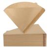 Pack of 100 Cone Coffee Filters, 2-4 Cups, Unbleached Disposable Natural Chemical-free Paper, Size V02, Compatible with Cone-shaped Drippers and Drip