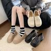 Retro Soft Bottom British JK Style Women's  Spring New Slip On Casual Loafers Round Toe Flat Heel PVC Fashion Shoes