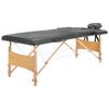 VidaXL Massage Table with 2 Zones Wooden Frame Anthracite 186x68cm