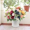 Simulated Roses Artificial Flowers Bouquet Real Touch Fake Roses for Home Wedding Office Decor Faux Silk Flowers All Year Round Bouquet