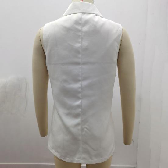 Длинный темпераментный женский жилет, шикарная деловая женская куртка на одной пуговице