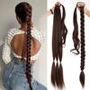 Synthetic Ponytail Long Straight Wig Extensions Boxing Braids 32 Inch Black Blonde Brown Hairstyle Hair Extensions for Women
