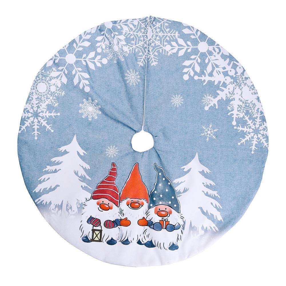 Красочная лесная юбка для рождественской елки с Сантой и снежинками, идеально подходящая для праздничных торжеств