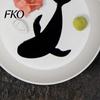 Whale Dipping Dish Sea Cute Condiment Plate for Soy Sauce And Vinegar Multifunctional Plastic Dip Spoon Rest Jewelry Storage Tray Fun Gift Food Animal