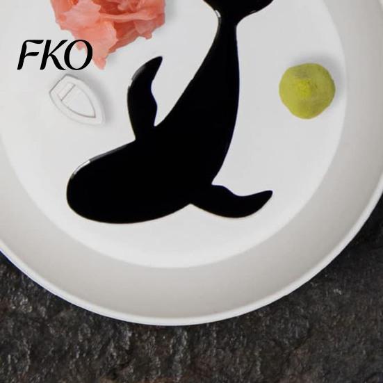 Whale Dipping Dish Sea Cute Condiment Plate for Soy Sauce And Vinegar Multifunctional Plastic Dip Spoon Rest Jewelry Storage Tray Fun Gift Food Animal