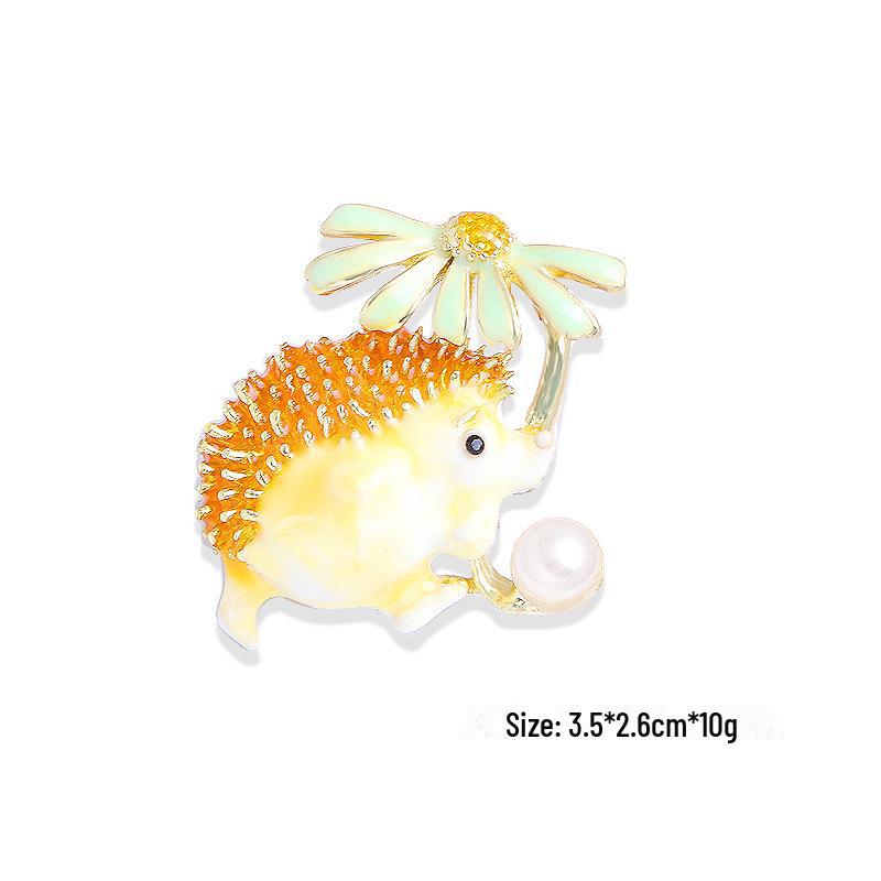 Брошь с жемчугом и перьями, с высокой ручкой, с мультяшным корсажем из страз для самостоятельного изготовления.