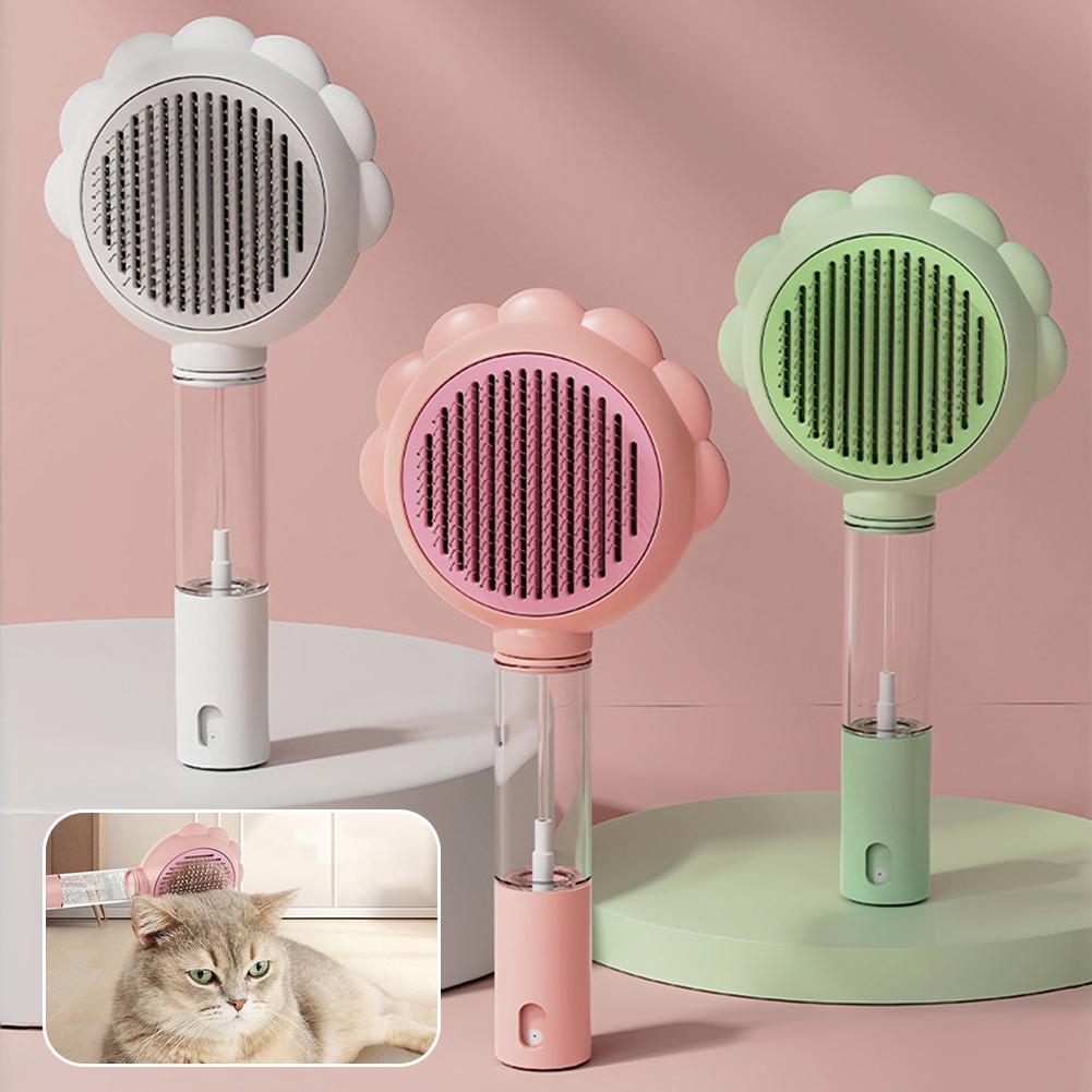 Щетка для кошачьей шерсти с распылителем воды Многофункциональная 3 в 1 щетка для чистки шерсти домашних животных Для длинных коротких волос