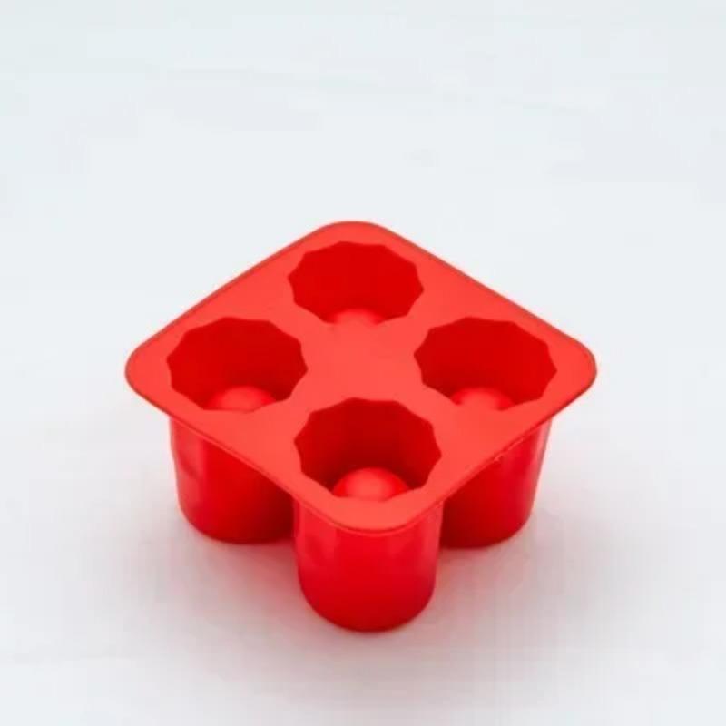 4 Cup Shape Silicone Ice Cube Mold SGlass IceMould Ice Cube Tray Summer Bar Party Beer Ice Cocktail Cold Drinking Tools