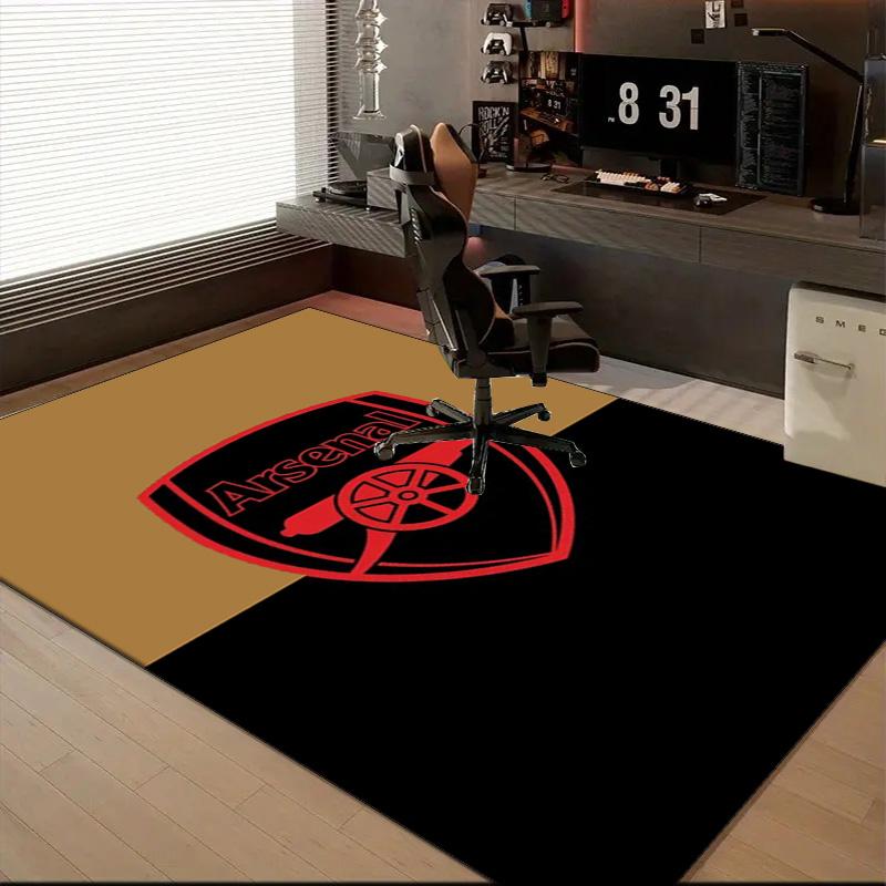 Arsenal Football Club Crest Printed Office Carpet Chair Cushion  Entryway Rug, Rugs for Living Room, Bedroom Christmas gifts