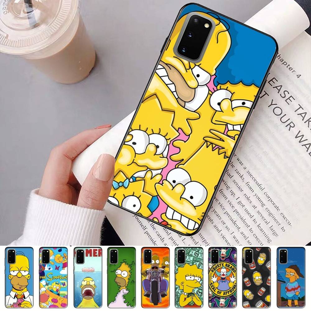 Чехол для телефона Simpsons для взрослых с анимацией для Samsung S 24 Fe 25 Ultra Plus 20 Lite 21 30 22 23 24 22 Ultra 5G Fundas