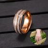 Ikuinen Anti-scratch Tungsten Carbide Rings for Women Men Rose-gold 8mm Wide Finger Engagement Minimalist Jewelry Waterproof