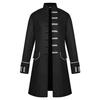 Men Button Fashion Steampunk Vintage Tailcoat Jacket Gothic Frock Uniform Coat