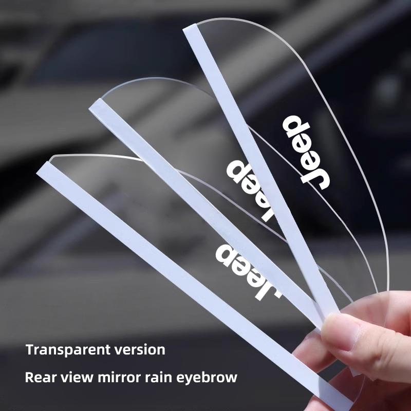 JOT2 2Pcs Car Rearview Mirror Rain Cover Snow Sun Visor Shield For Jeep Grand Cherokee Wrangler JK Gladiator Compass Renegade Wagonee