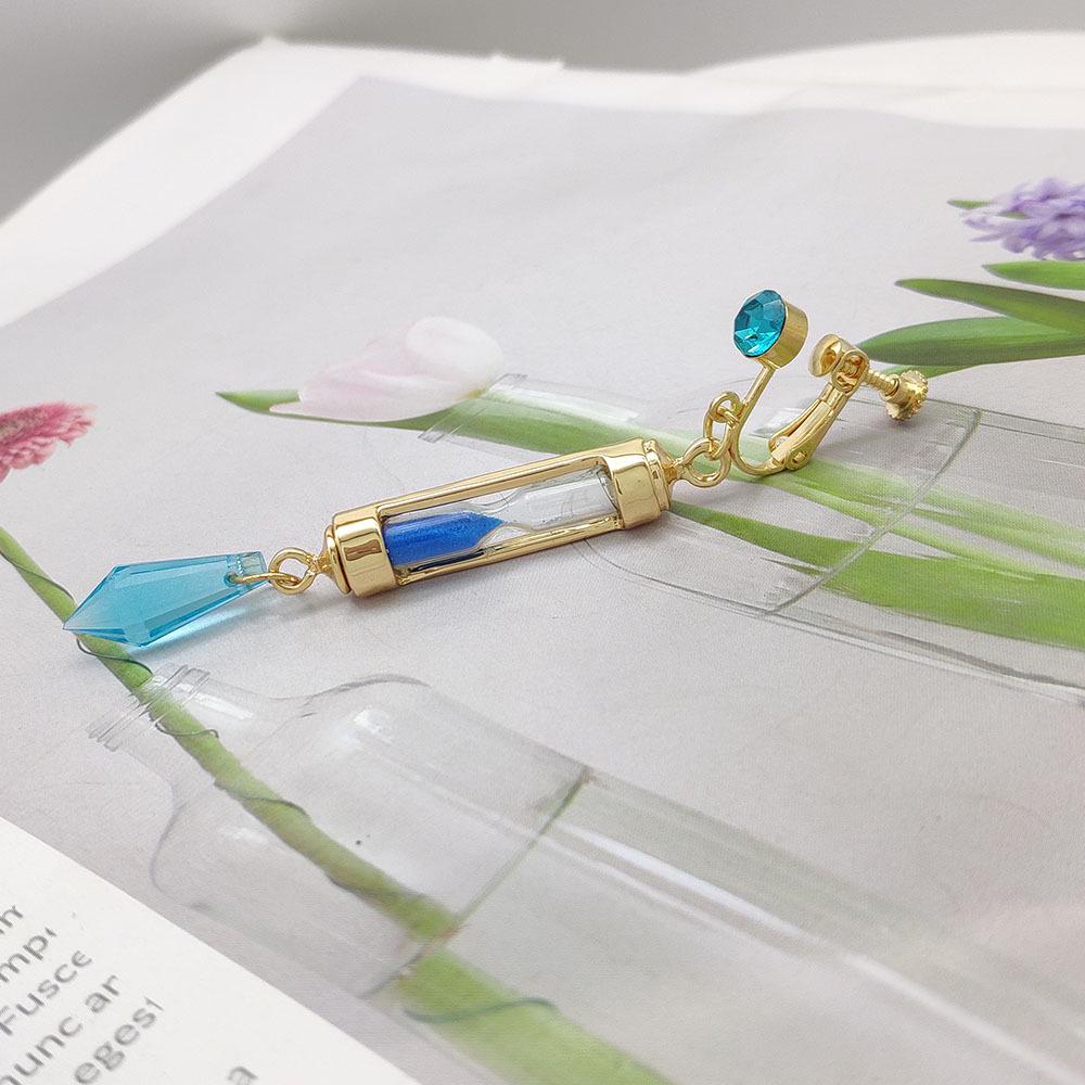 Vanitas No Carte Crystal Hourglass Dangle Earrings